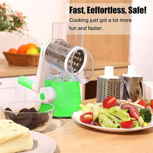 Outils de cuisine Nouveaux gadgets Mise à niveau Multifonction Handheld Easy <span class=keywords><strong>Madoline</strong></span> Rotary Légumes Et Fruits Chopper Cutter Râpe Trancheuse - Product Image 5