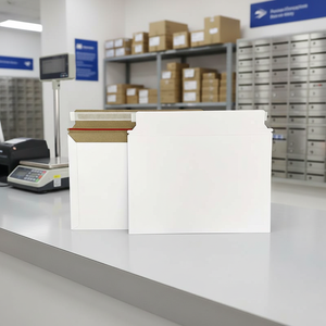 Sobres de Correo para Documentos Ecológicos, Biodegradables, Duraderos, Impermeables y Reciclables, de Papel Kraft, Material Grueso, Blancos - Product Image 1