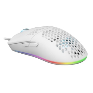 Mars Gaming Mmax Ultra-Light Rgb Chroma 12400 Dpi Pixart 3327Pro <b>Optical</b> <b>Sensor</b> White Wired Silent Rgb Gaming Mouse - Product Image 1