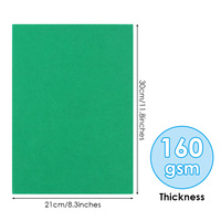 Feuilles de feutre non tissé Foska, couleurs assorties, épaisseur 1 mm, douces, pour projets de bricolage et couture, patchwork rectangulaire