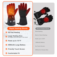Gants chauffants pour l'extérieur, légers, rechargeables, pour soulager l'arthrite, confortables, anti-gel, pour l'hiver