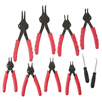 Pince à circlips pince à anneau élastique outils de réparation de véhicule externes et internes 11 pièces ensemble de pinces à circlips à anneau élastique