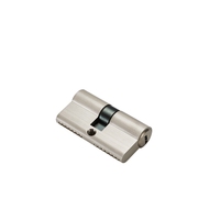 Serrure à cylindre XFORT nickelée 45/55 Euro (100 mm) en laiton, 6 goupilles, 3 clés, sans entraxe, pour porte d'entrée et porte intérieure