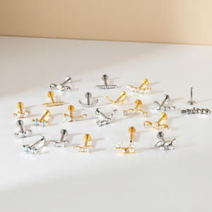 Gaby G23 <span class=keywords><strong>Anello</strong></span> per Naso in Titanio ASTM-F136 Ipoallergenico, Labret, Septum, Cartilagine, <span class=keywords><strong>Helix</strong></span>, Daith, <span class=keywords><strong>Piercing</strong></span> per Ombelico, <span class=keywords><strong>Anello</strong></span> Segmentato - Product Image 2