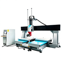 Machine de fraisage CNC à cinq axes à double station 7,5 kW, broche de fraisage métallique, machine de fraisage pour sculpture sur bois 3D, pour la découpe d'acrylique et de mousse