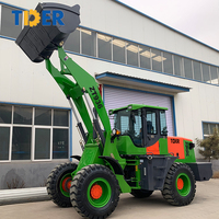 TIDER 2025 Fournisseur chinois Mini chargeur frontal 1tonne 2tonne 3 tonnes Payloader avec Joystick Cabine fermée à vendre