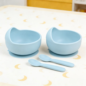 Juego de alimentación de silicona sin BPA personalizado al por mayor, fácil de limpiar, babero, plato, tazón, vajilla para bebés, accesorios para bebés - Product Image 5