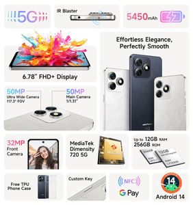 สมาร์ทโฟน <span class=keywords><strong>Ulefone</strong></span> Note <span class=keywords><strong>18</strong></span> Ultra 5G รุ่น 5G ความจุ 12+256GB แบตเตอรี่ 5450mAh รองรับการชาร์จเร็ว โหมดถ่ายภาพหลากหลาย ปี 2024 - Product Image 6