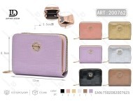 Portafoglio da donna a due ante con bottone singolo, piccolo, in materiale PU, stile minimalista - Product Image 1