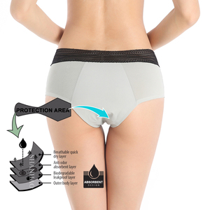 Mutandine da <span class=keywords><strong>donna</strong></span> senza cuciture biancheria intima assorbente incontinenza a quattro strati a prova <span class=keywords><strong>di</strong></span> perdite Bragas periodo senza tracce mutandine flusso pesante - Product Image 5