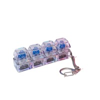 Llavero con interruptor de teclado mecánico y luz LED - Juguete antiestrés de 4 teclas para la escuela, la oficina y recuerdos de fiestas
