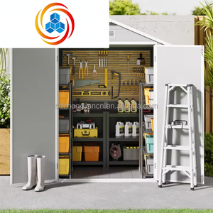 Armoire de rangement polyvalente robuste ZJIM ZJGP-J6x4-01S en PP pour intérieur et extérieur avec ventilation et protection UV - Product Image 5