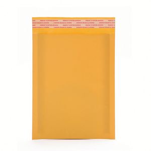 Enveloppe à bulles en kraft personnalisée, sac d'emballage en papier écologique, résistant aux chocs, à l'eau et aux déchirures, impression de logo, design personnalisé - Product Image 1