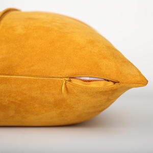 Suede Cross Edge Pillow With Insert European Style Solid Color <b>Cushion</b> For Car Office Home Decor - Product Image 2
