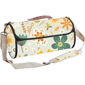 Tapis de pique-nique imperméable avec poignée en cuir, couverture de pique-nique rembourrée résistante au <span class=keywords><strong>sable</strong></span> pour le Camping en plein air, la randonnée et les voyages - Product Image 1