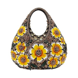 Pochette de Soirée Classique de Luxe pour Femme, Sac à Main Élégant à Poignée Supérieure avec Strass Scintillants pour Mariage, Fête, Bal de Promo - Product Image 5