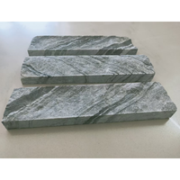 Briques de marbre veiné noir naturel pour revêtement mural 20X5X1.5-2.5 cm