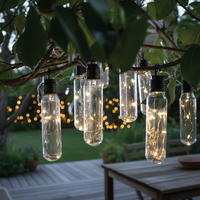 Luces LED Recargables, Impermeables IP44, Atenuables, 3000K Blanco Cálido, para Jardín, Decorativas, Solares, para Paisajes y Festivales