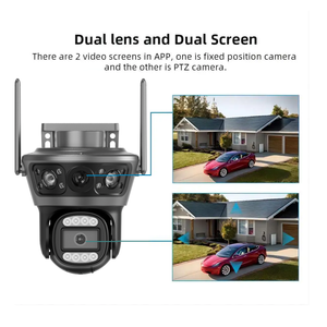 双镜头双屏4K 6MP安全摄像机新人工智能运动跟踪变焦PTZ 6MP高清摄像机安全摄像机Icsee - Product Image 4