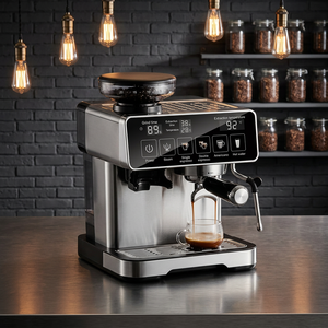 Machine à expresso semi-automatique 1150W, 20 bars, en acier inoxydable, écran tactile, pour usage domestique - Product Image 1