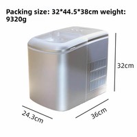 Machine à glaçons électrique 9 têtes, spécifications américaines, appareil domestique autonettoyant pour glaçons ronds, capacité 2,1 L, puissance 120 W