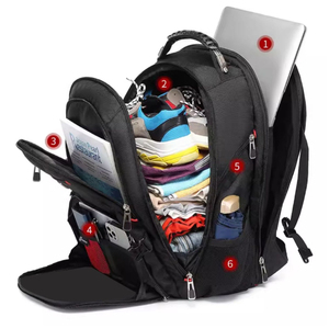 Mochila para Portátil Unisex de Diseño Simple, Estilo Casual y Antirrobo para Estudiantes y Negocios, con Cierre de Cremallera - Product Image 2