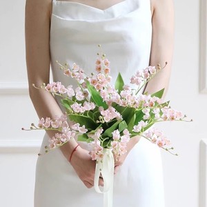 Elegante <span class=keywords><strong>Fiore</strong></span> Artificiale di Mughetto, Stile Fresco Ins, Materiale per Composizioni Floreali, Bouquet da Sposa Abbinabile, Floreale Morbido - Product Image 4