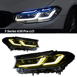 Ensemble <span class=keywords><strong>de</strong></span> projecteurs LED DRL à double couleur commutable 540i g30 pour phares avant <span class=keywords><strong>de</strong></span> <span class=keywords><strong>la</strong></span> série 5 G30 540i 2018-<span class=keywords><strong>2020</strong></span>, adaptable à toutes les versions. - Product Image 1