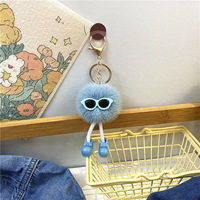 Nouveauté 2026 : Porte-clés créatif en peluche en forme de balle, mignon, style dessin animé 3D, breloque de sac, pendentif pour clé de voiture, cadeau, pendentif de valise, vente en gros