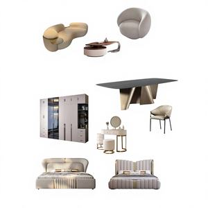 Armario Moderno Personalizable de Madera Maciza con Diseño Multifuncional de Montaje en Pared, 5 Cajones y 6 Estantes para Uso Doméstico - Product Image 1