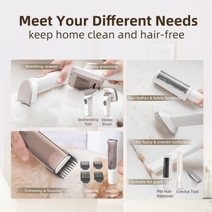 Tutto in uno elettrico tagliacapelli per capelli per la toelettatura dei capelli smacchiante spazzola per gatti e cani <span class=keywords><strong>aspirapolvere</strong></span> per animali domestici e Kit asciugatrice - Product Image 5