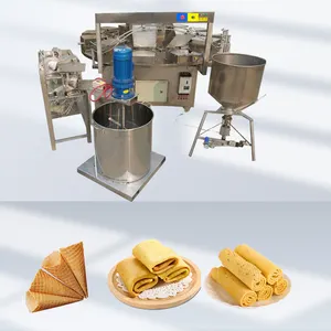 Business new egg roll machine, industrial large electric egg roll mold machine, ice cream waffle cone making machine,