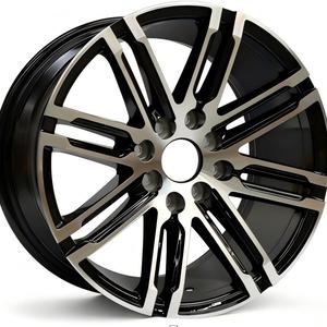 Rines <span class=keywords><strong>de</strong></span> Aleación Multirradio Negros con Acabado Mecanizado 15x7.0 17x7.5, PCD 100-114.3 ET35/38, Universales para Tuning <span class=keywords><strong>de</strong></span> Automóviles - Product Image 1