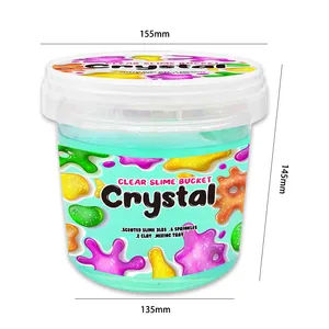 Kit de Slime transparent pour les filles avec grand seau Kit de Slime bricolage faisant des accessoires pour les cadeaux d'anniversaire des filles