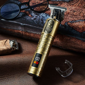 <span class=keywords><strong>Tondeuse</strong></span> professionnelle rechargeable pour cheveux et corps avec écran LCD Lame en T en acier inoxydable pour la maison et l'hôtel Gravure USB Hommes - Product Image 5