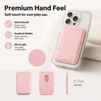 Porte-cartes pour iPhone C0127 N52, magnétique puissant, fin, léger, en cuir premium, durable, doux, lisse, design minimaliste