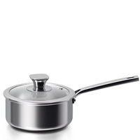 Panci Susu Stainless Steel 304 3-Lapisan Grosir, Tahan Lama, Induksi, Berbagai Spesifikasi, Panci Saus Universal untuk Semua Kompor LFGB
