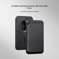 Porte-cartes de téléphone ultra fin en carbone tissé, léger, en fibre d'aramide, portefeuille magnétique, poche pour cartes de crédit, logo personnalisé, vente en gros