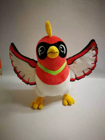 Porte-clés UYEAH OEM/ODM de haute qualité, design personnalisé, oiseau étoilé, aigle, jouet en peluche doux et personnalisé avec logo imprimé
