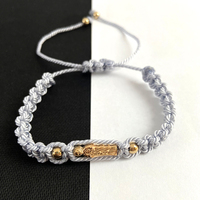 Bracelet porte-bonheur en perles plaquées or pour femme et homme, bijou antique coloré fait main, réglable, vente en gros, cadeau,