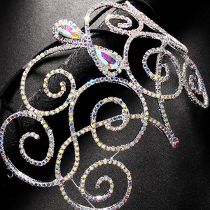 عرض خاص عصابة رأس بوهيمية من حجر الراين بلون هندسي - Product Image 3