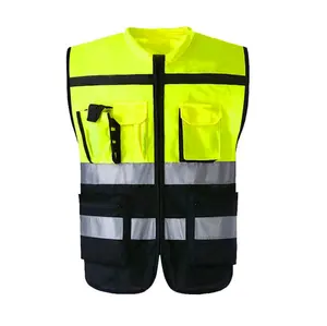 Security Reflective Vest Safety High Visibility Work Wears Hi Vis Workwear Vest