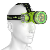 Linterna Frontal LED de Alta Potencia para Buceo, IPX68, Resistente al Agua hasta 50 m, Linterna Subacuática Profesional con Batería de Larga Duración