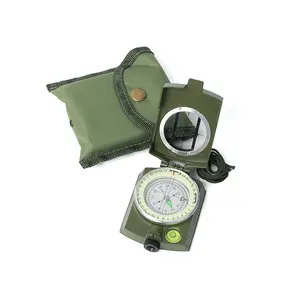 定制生存手镯，带指南针绿色指南针生存哨子，带指南针，用于徒步旅行和露营