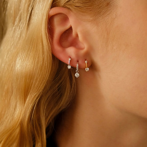 925 orecchini a cerchio in argento Sterling per donne elegante Design semplice sonno o notti insonni - Product Image 4