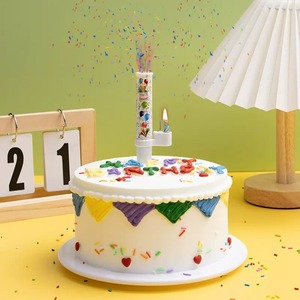 Velas de Cumpleaños Creativas con Sorpresa, Cilíndricas, Musicales, con Confeti, Decoraciones para Pastel para Fiestas y Celebraciones - Product Image 2