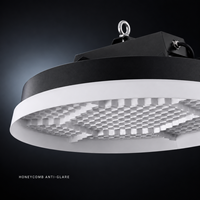 Projecteur LED UFO 100W pour arènes sportives, 11400lm 5700K CRI80, éclairage intérieur anti-éblouissement en nid d'abeille sans scintillement pour terrains de sport