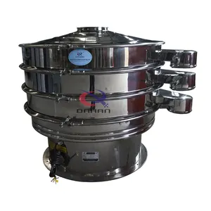 Double Deck Circular Vibrating Sieve Sifter For Flour Wood Chip Poultry Feed Powder Particles