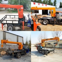 Grue tricycle hydraulique 3 tonnes la plus vendue, hauteur de levage 24m, flèche télescopique, grue à 3 roues pour l'entretien paysager municipal