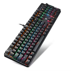 RGB LED Backlit Wired Mechanical Gaming <b>Keyboard</b>, Aluminum Base, 104 Standard Keys - Product Image 5